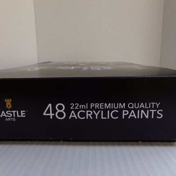 Castle Arts 48 Premium Quality Acrylic Paint And Brushes - Picture 6 of 16